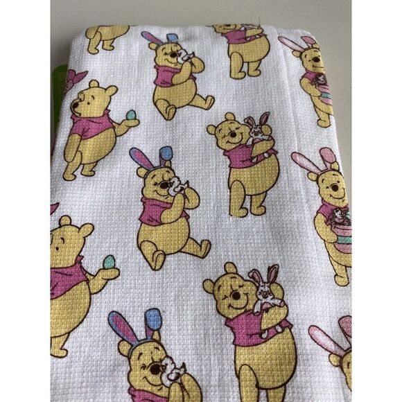 2 Pack Disney Winnie the Pooh Easter Bunny Spring Kitchen Towels 16 X 26” NEW - Picture 11 of 12